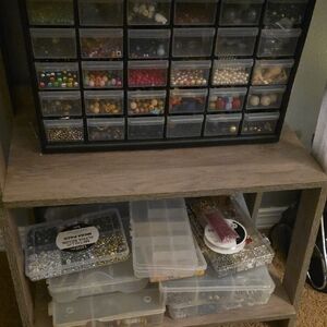 Multi-Compartment Black and Clear Storage Organizer